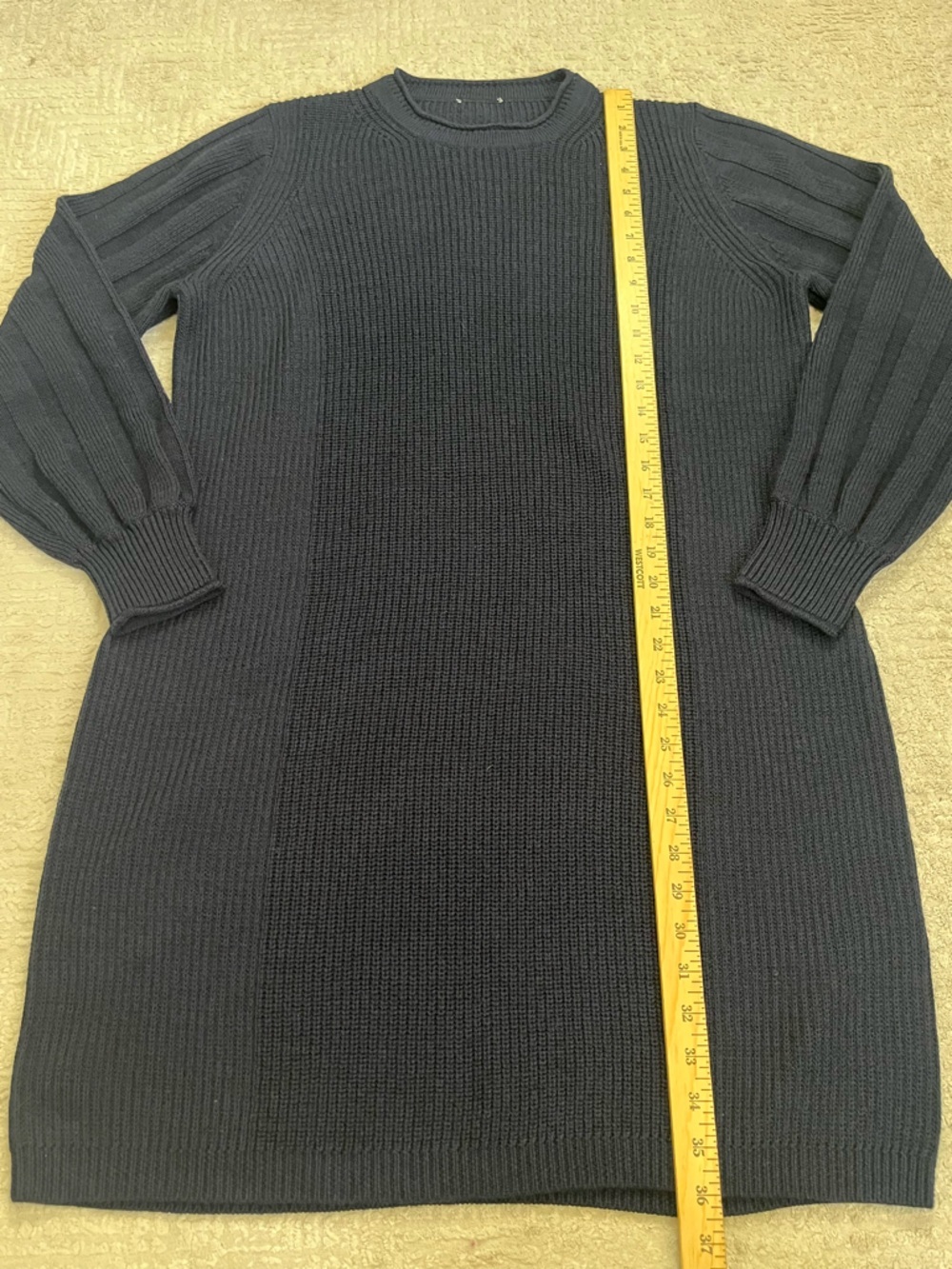 Wrap London Wool/Cotton Blend Sweater Dress - Picture 3 of 8